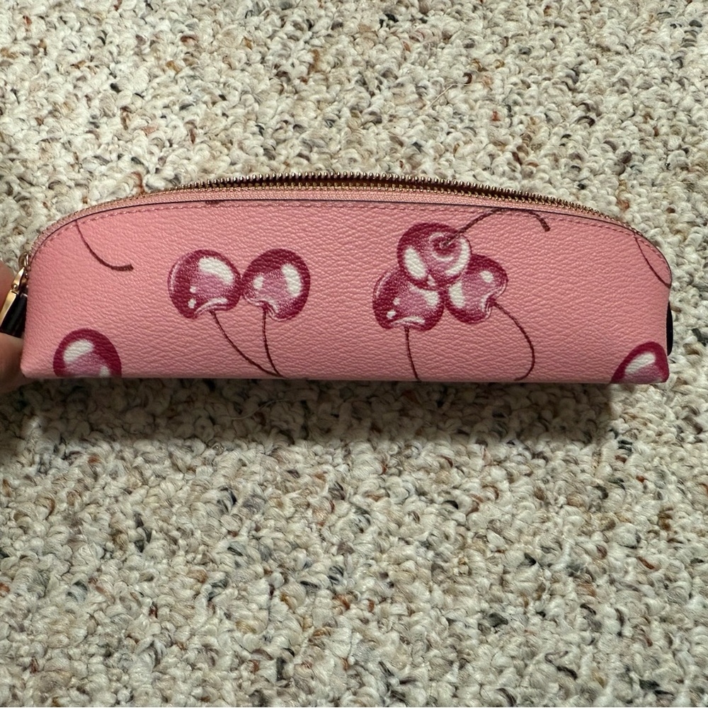 Pink Cherry Print Women's Bag